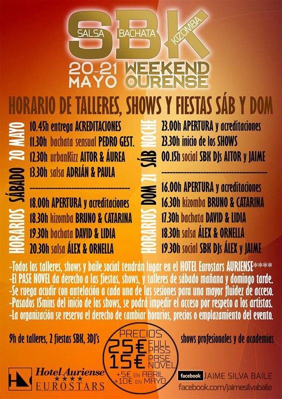 SBK WEEKEND OURENSE.   Sábado 20 y domingo 21 de Mayo