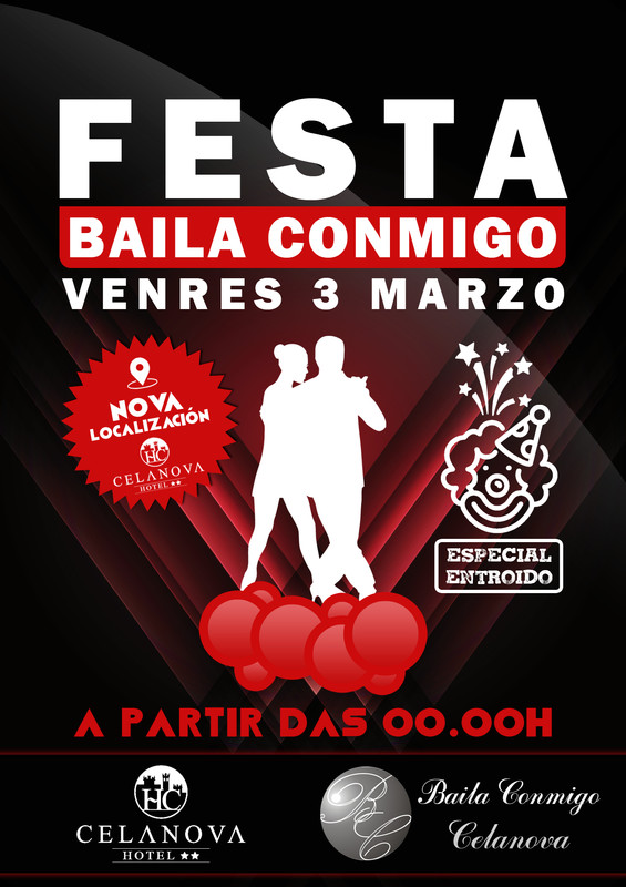 Festa Baila Conmigo Especial Entroido, Marzo 2017 